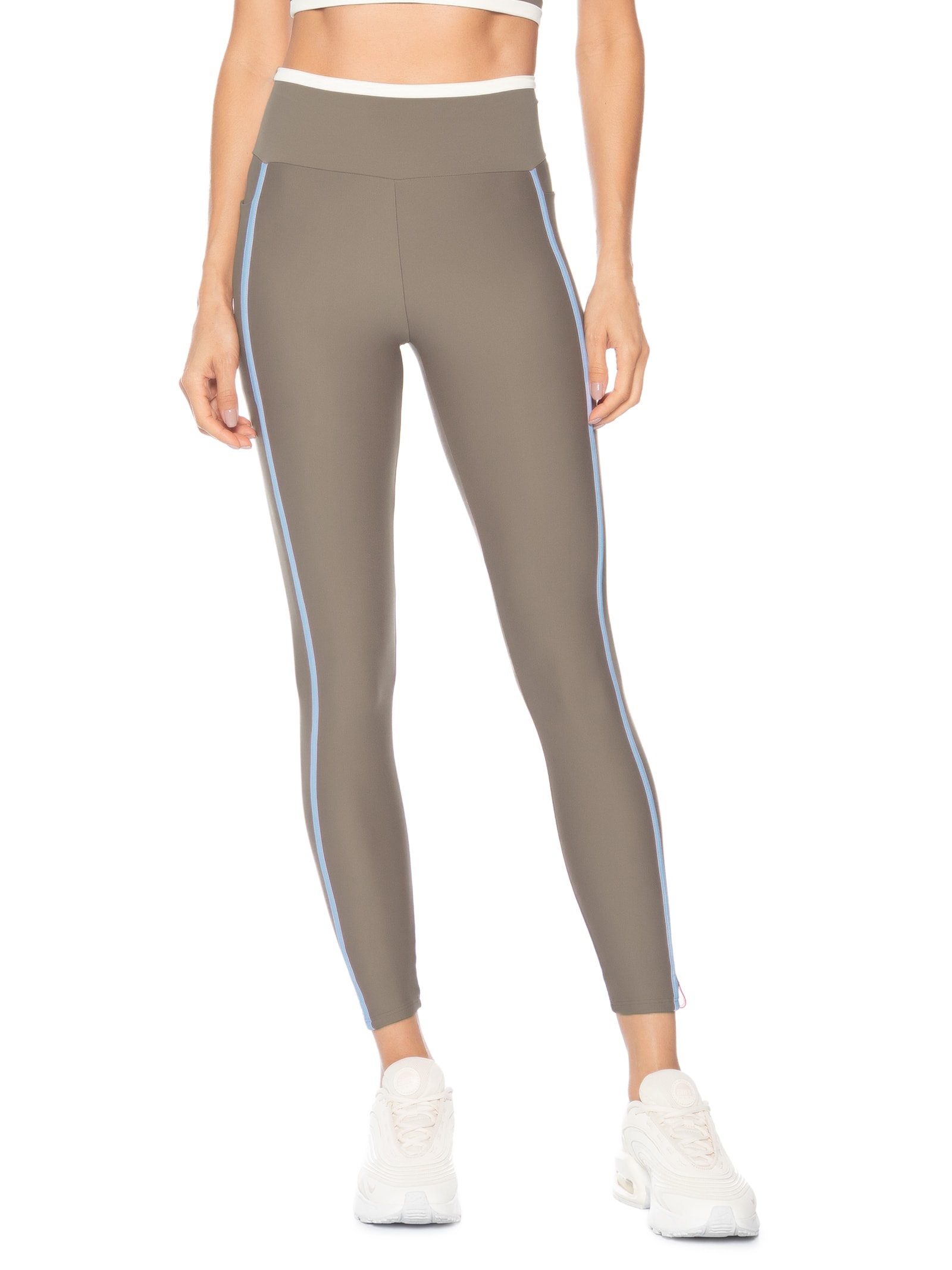 Calça Feminina Legging Body Peach Almond Marrom Body For Sure