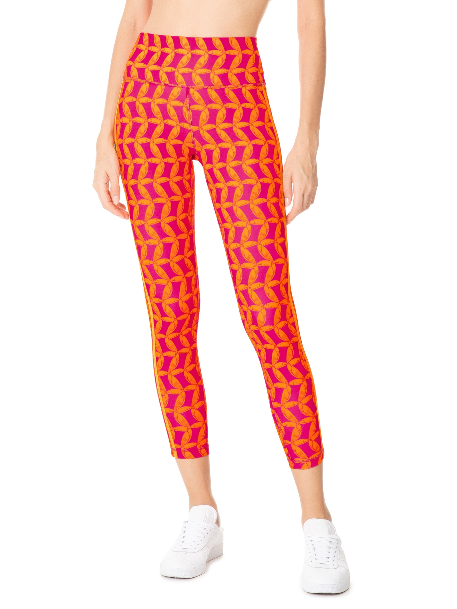 Calça Feminina Legging Capri Laranja  Adidas + Farm