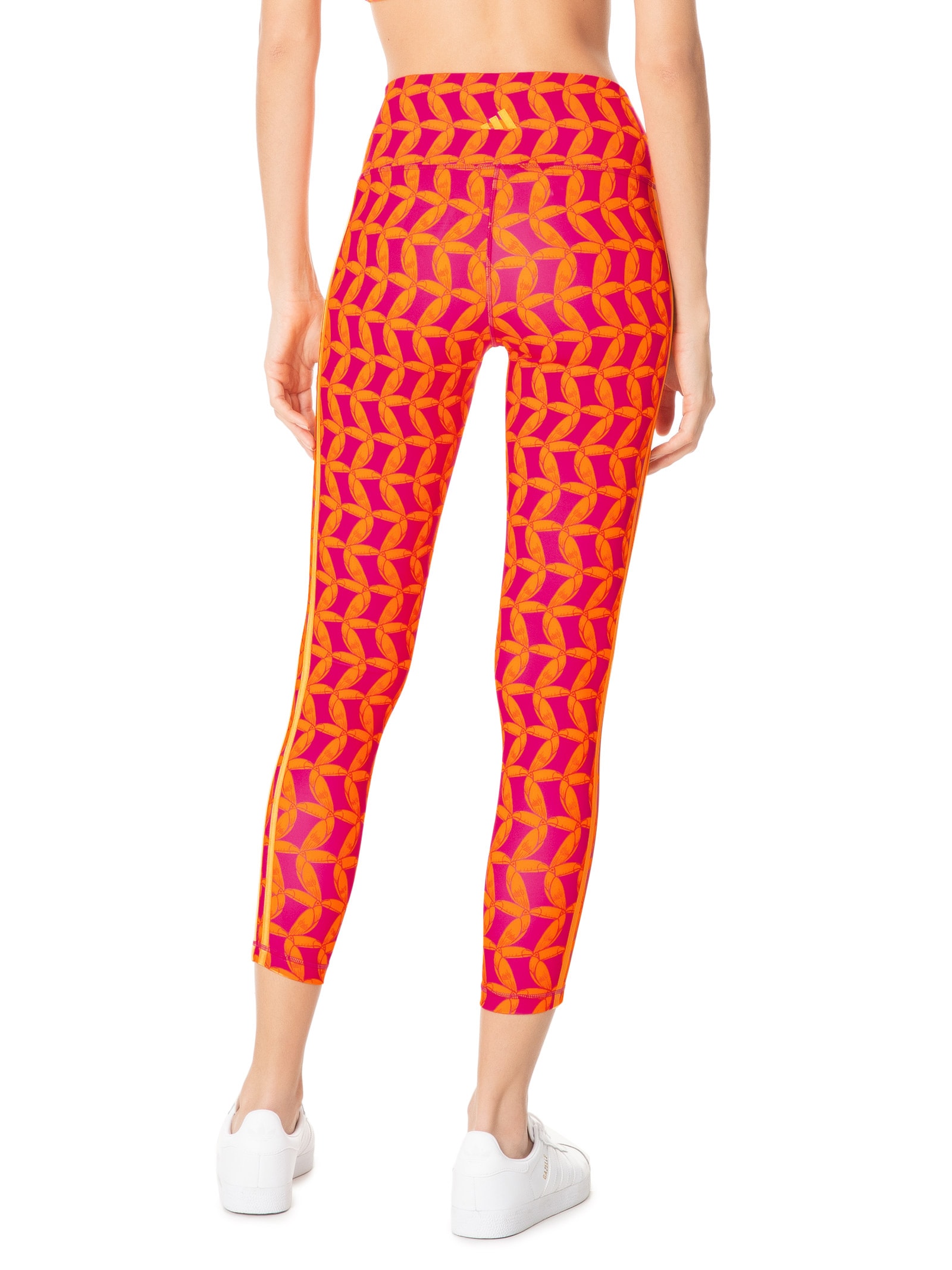 Calça Feminina Legging Capri Laranja  Adidas + Farm