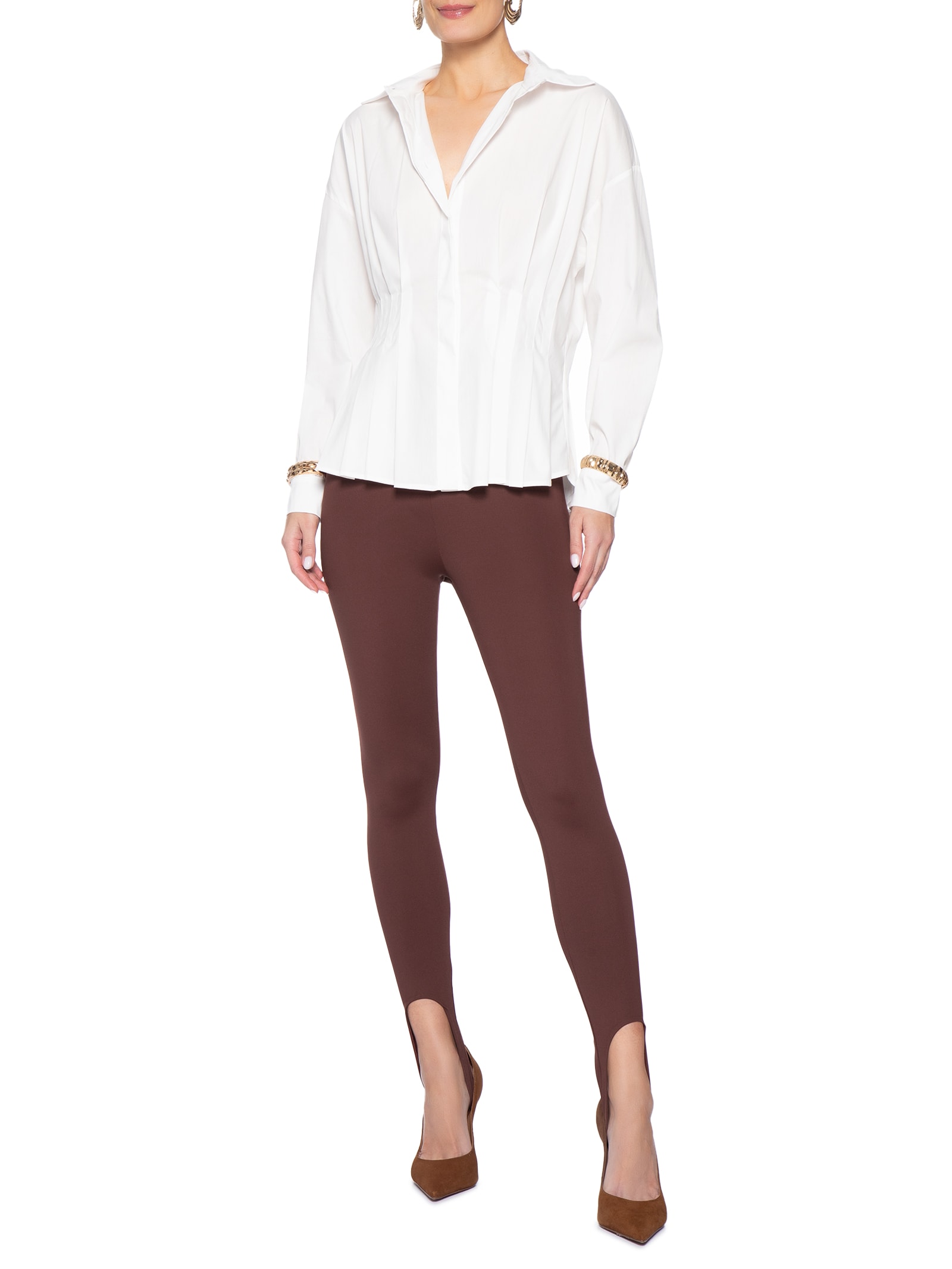 Calça Feminina Legging De Pezinho Marrom '2Essential