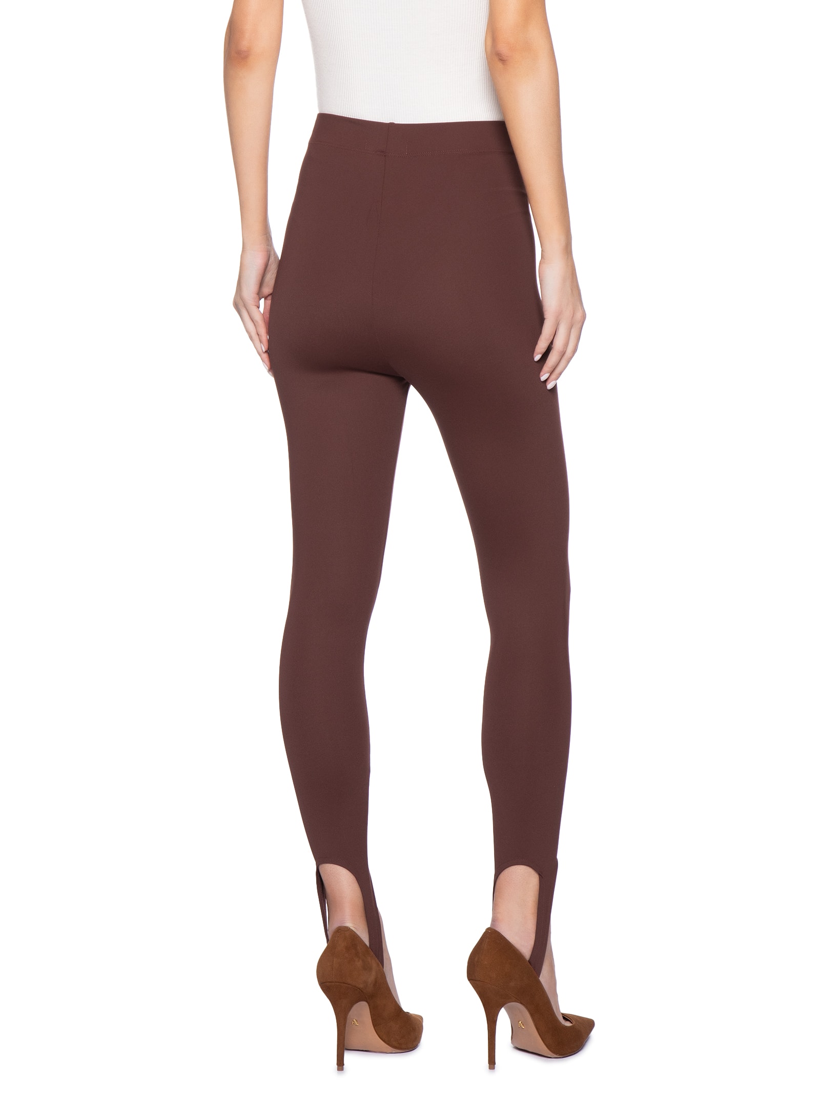 Calça Feminina Legging De Pezinho Marrom '2Essential