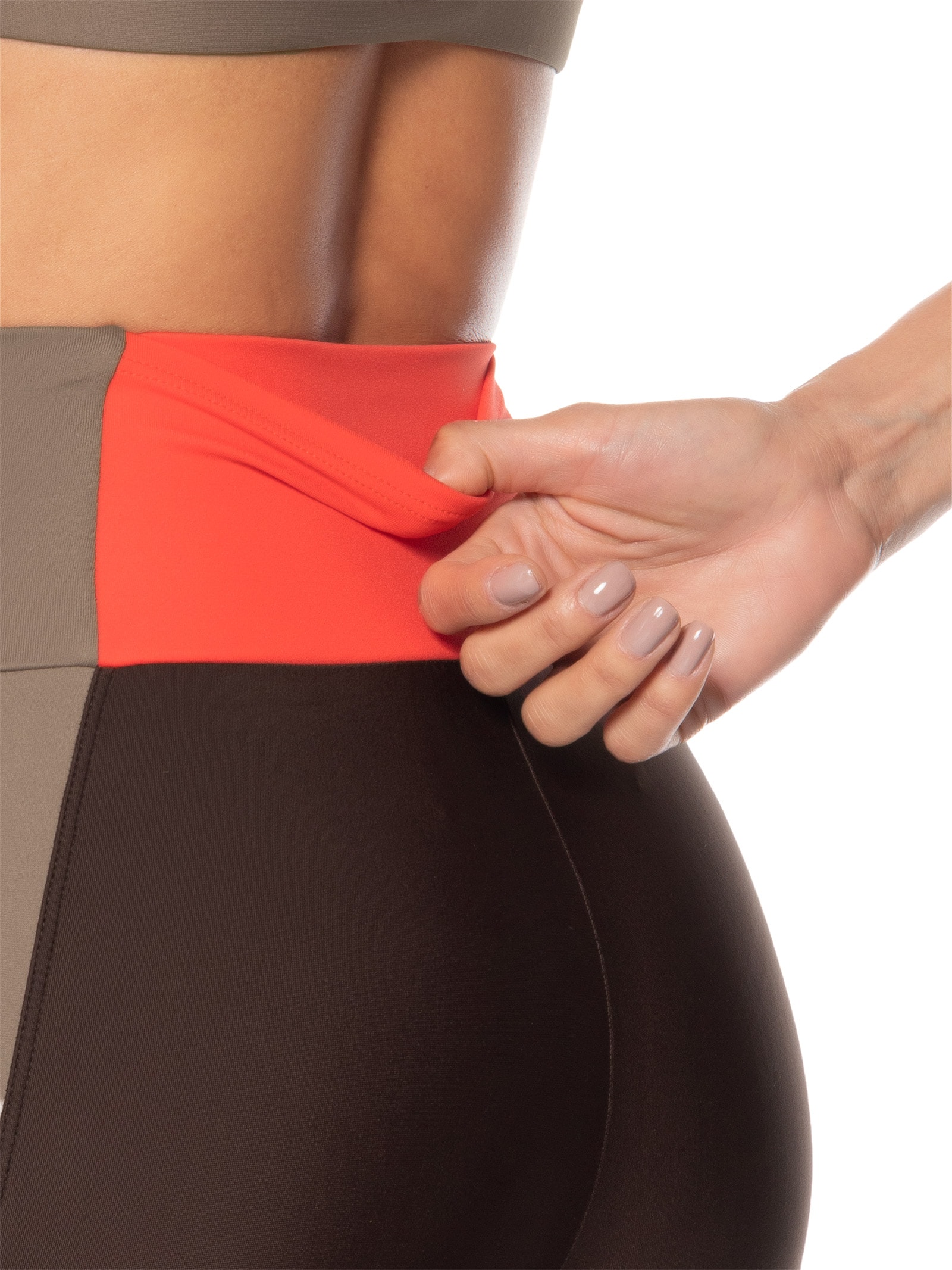Calça Feminina Legging Lisa 360 Flame Marrom Body For Sure