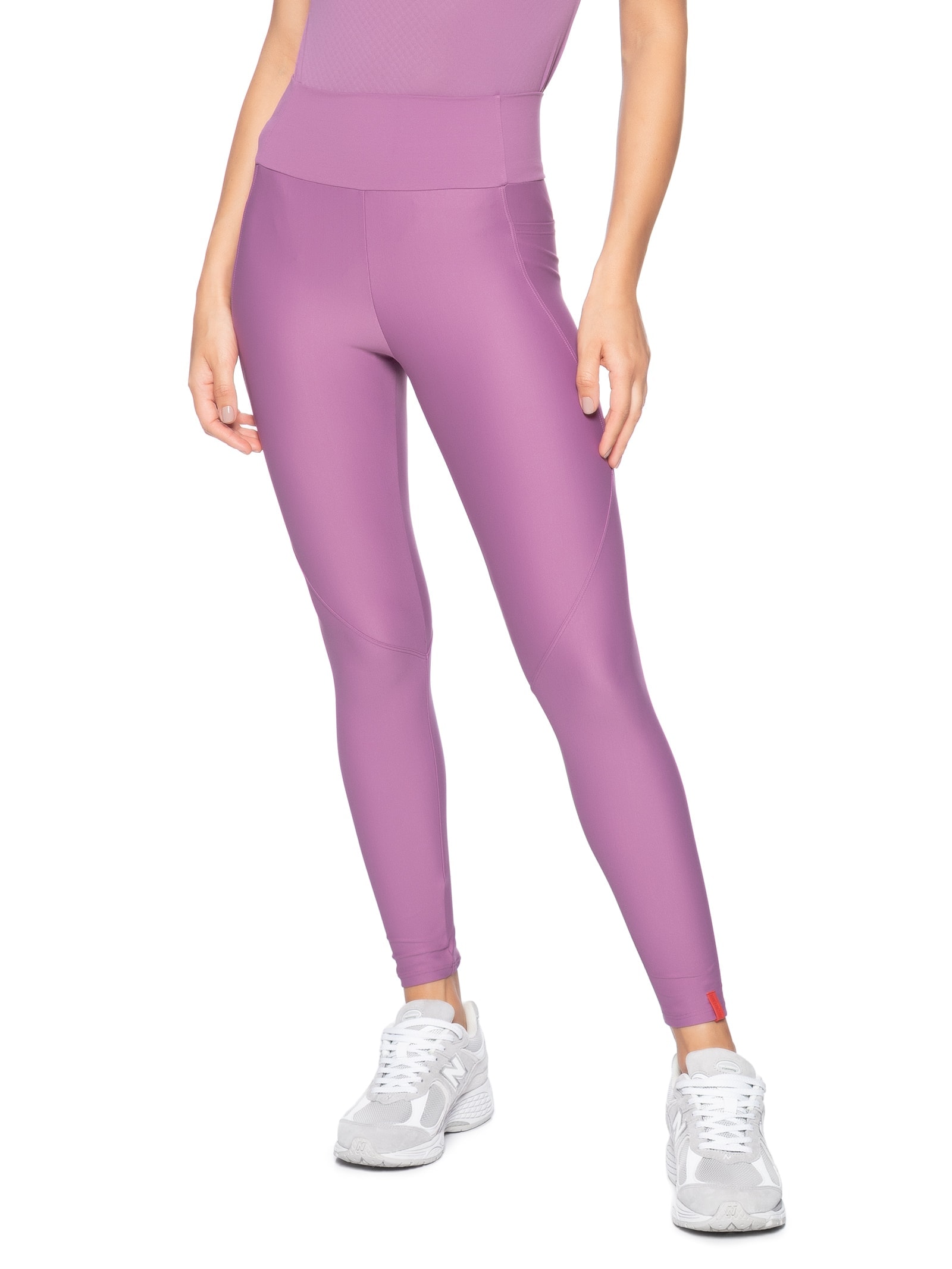Calça Feminina Legging Lisa Aura Rosa Body For Sure
