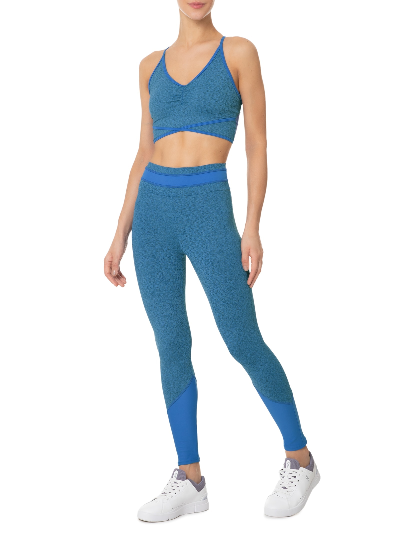Calça Feminina Legging Lisa Azul Body For Sure