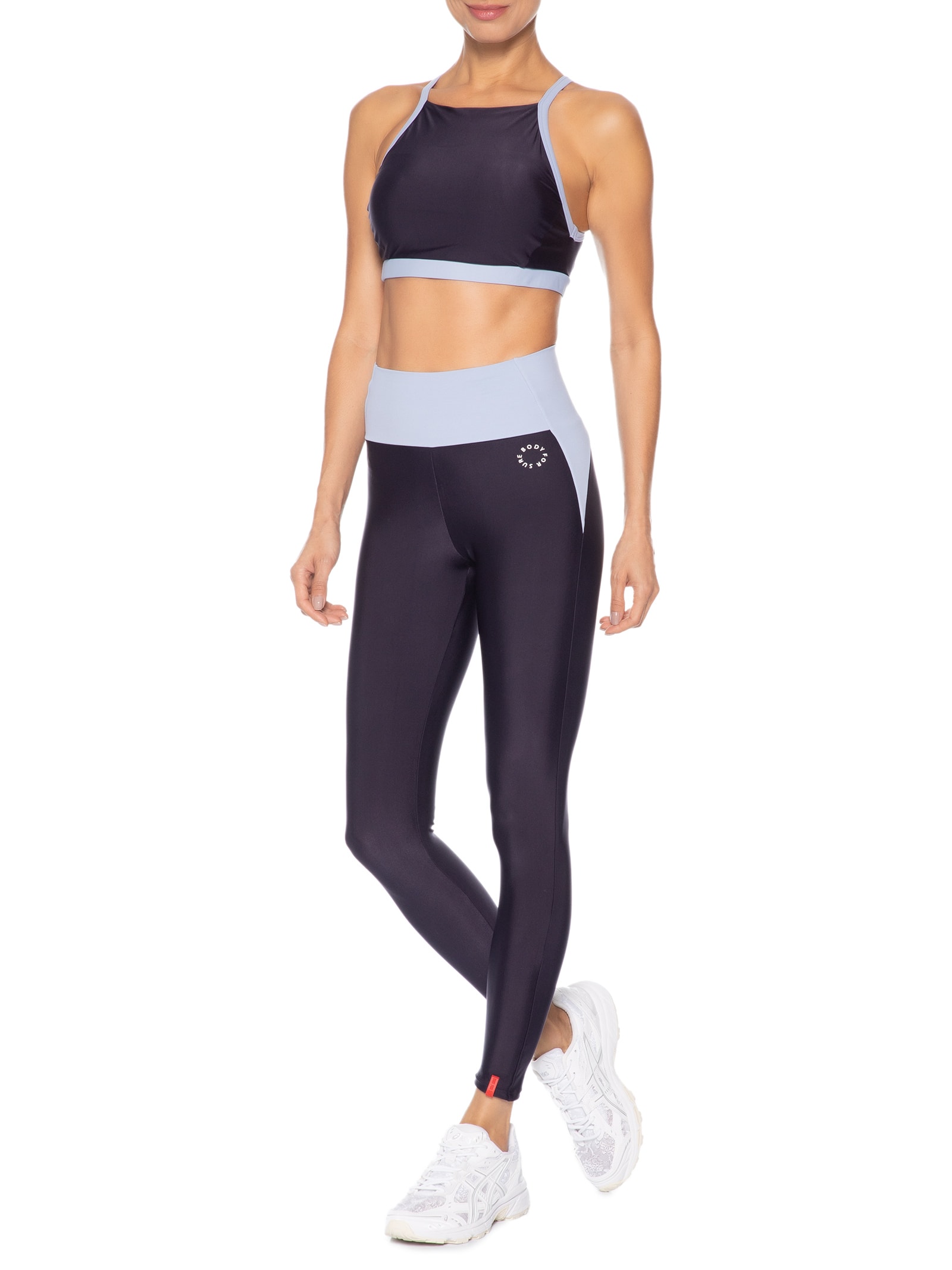 Calça Feminina Legging Lisa Cloud Azul Body For Sure