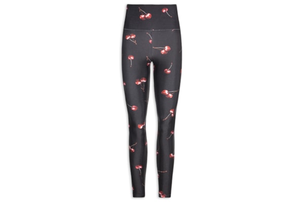 Calça Feminina Legging Lycra Classic Estampada Cherry - Preto