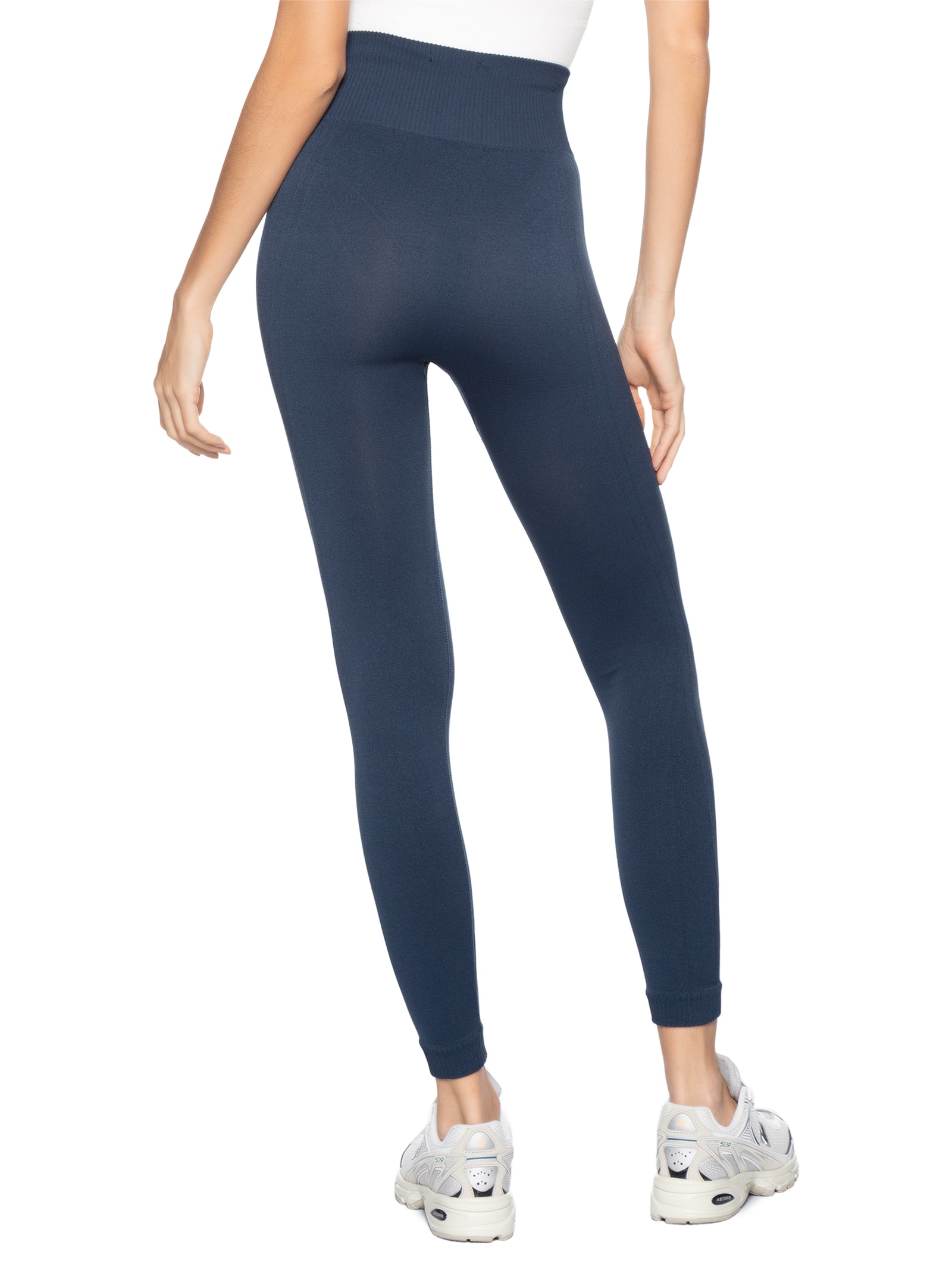 Calça Feminina Legging Poliamida Azul Basiq