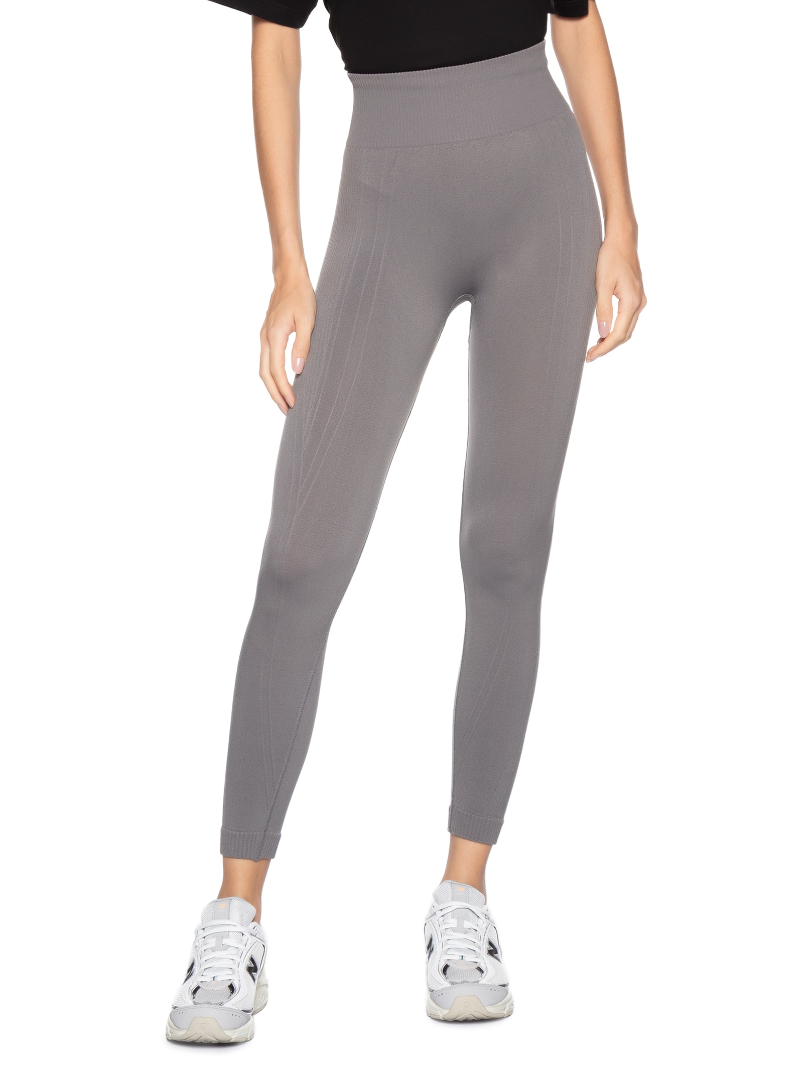 Calça Feminina Legging Poliamida Cinza Basiq