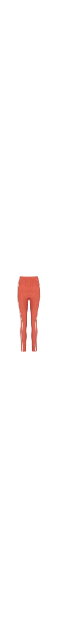 Calça Feminina Legging Risca De Giz Bolsos Laterais - Laranja