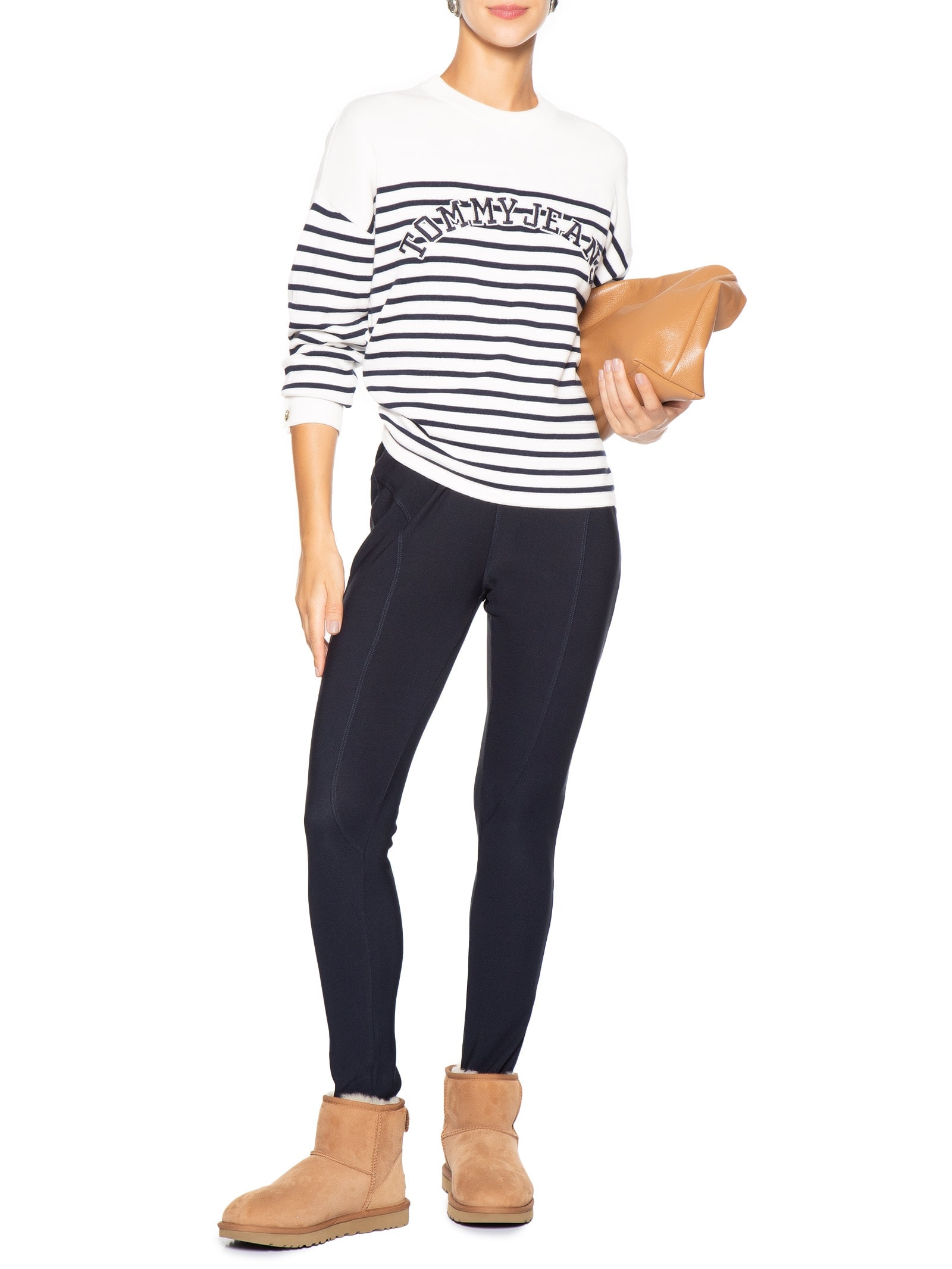 Calça Feminina Legging Térmica Forro Aveludada Azul Basiq