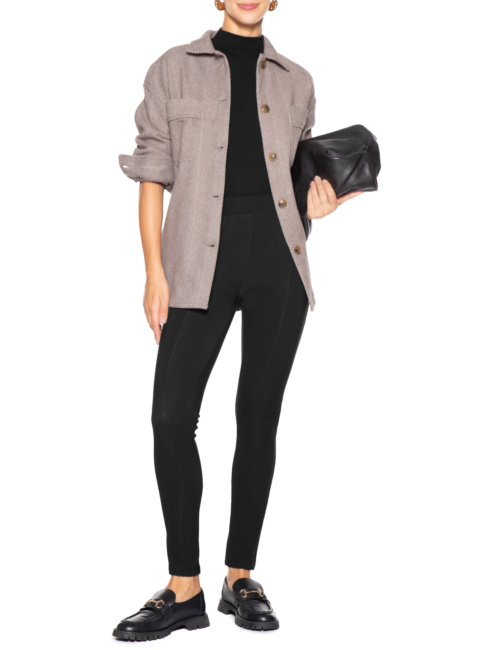 Calça Feminina Legging Térmica Forro Aveludada Preto Basiq