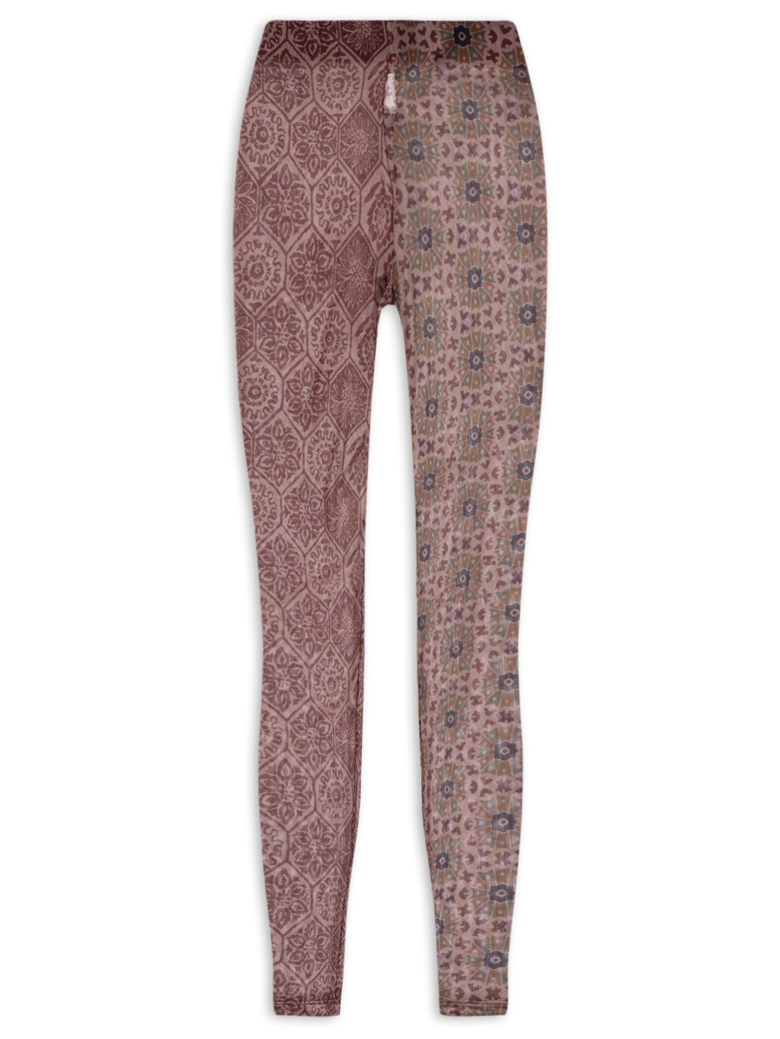 Calça Feminina Legging Tule Estampa Andaluzia Marrom Cantão
