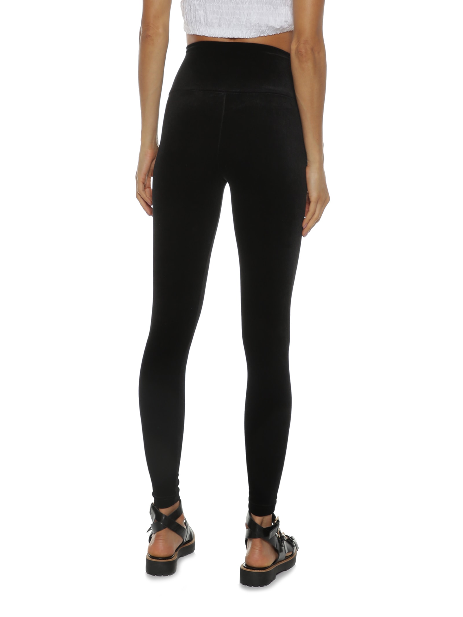 Calça Feminina Legging Veludo Preto Forlegs