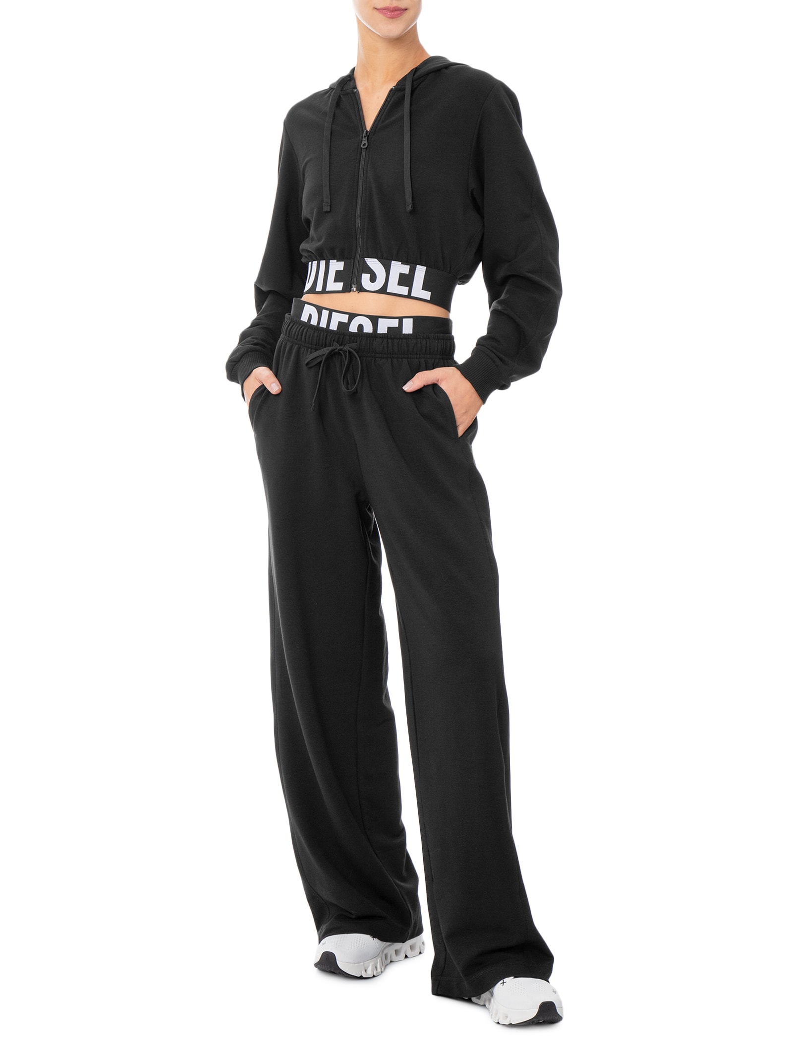 Calça Feminina Leslie-D-Pop Trousers Preto Diesel
