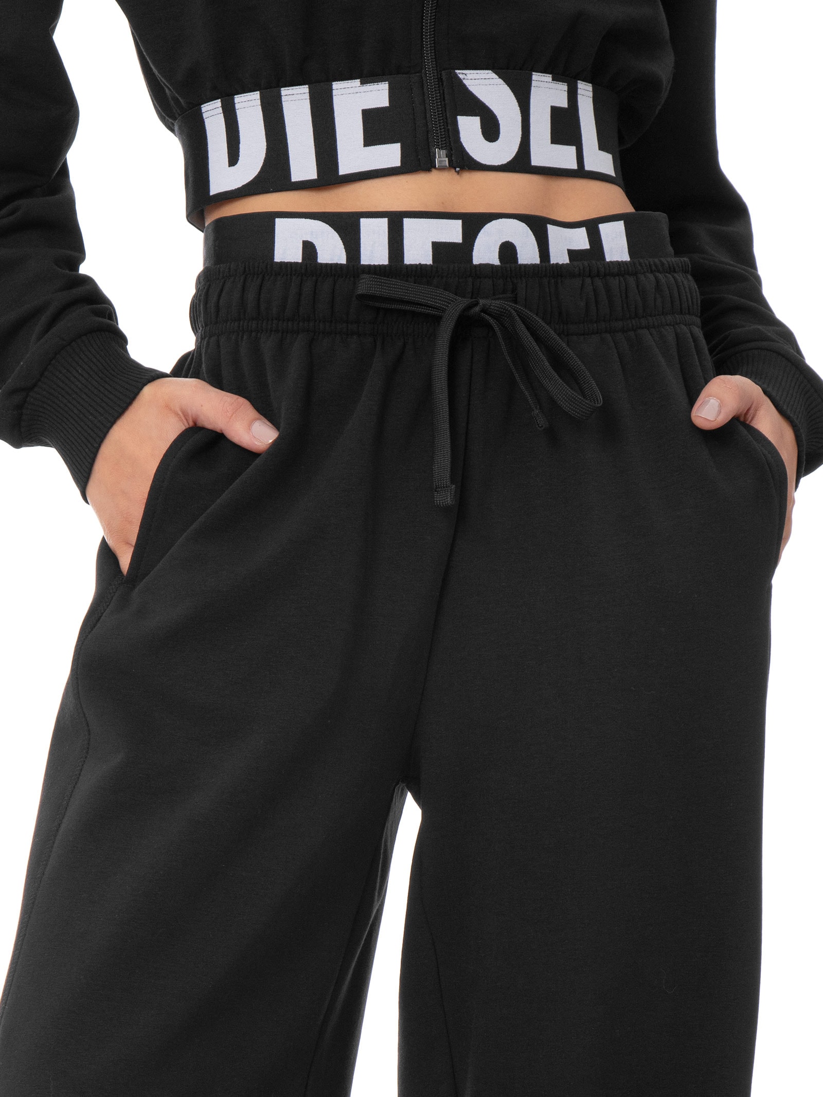 Calça Feminina Leslie-D-Pop Trousers Preto Diesel