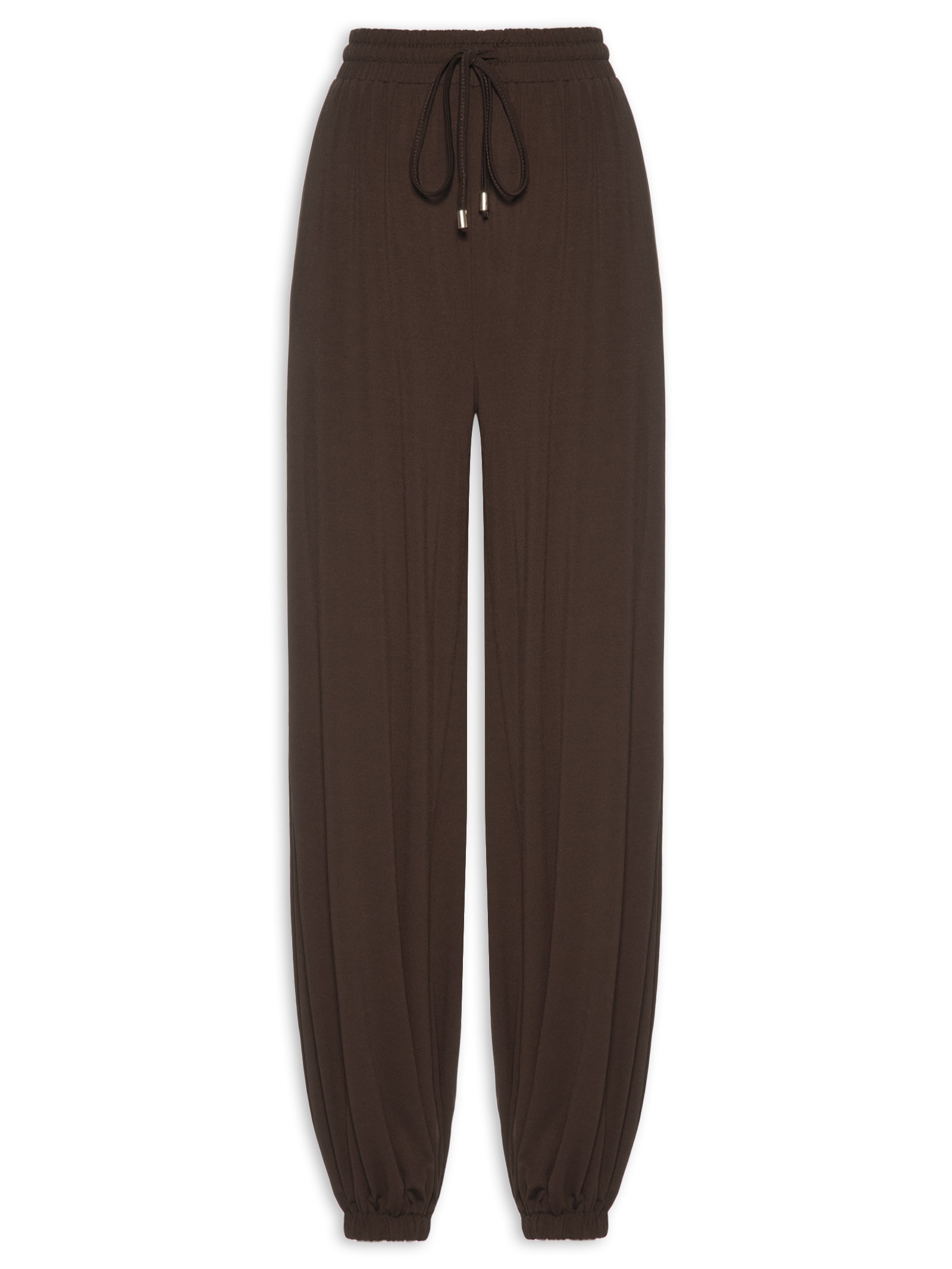 Calça Feminina Leve Ballon Marrom Basiq