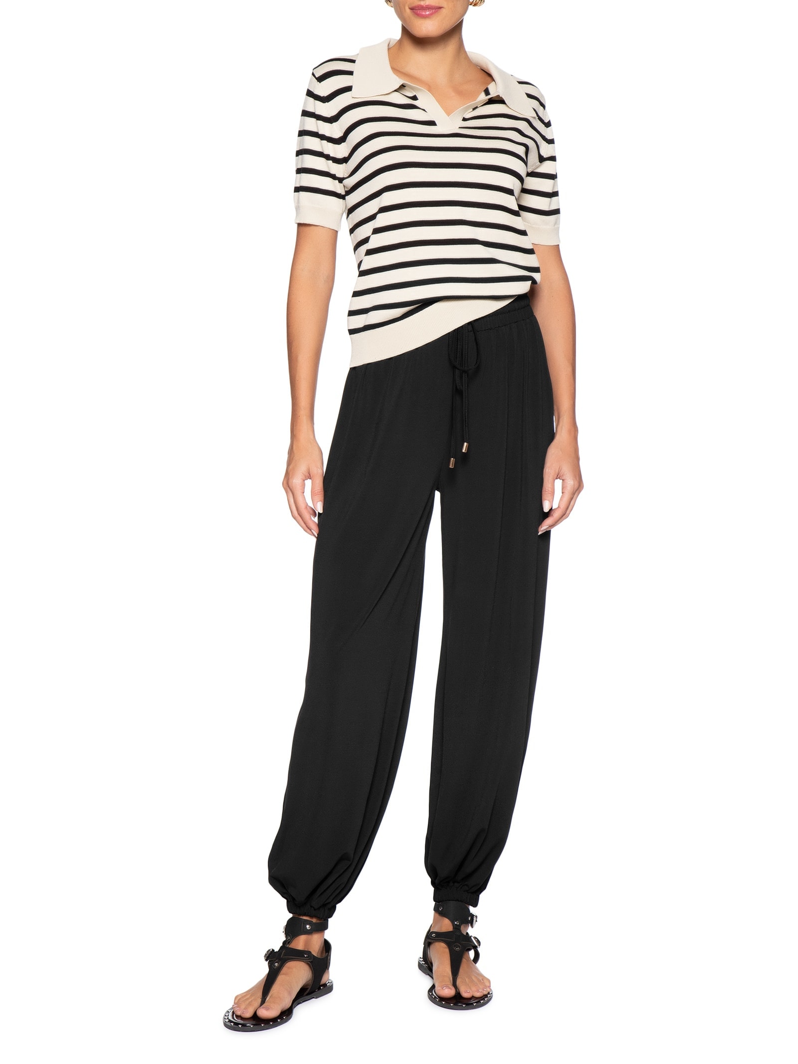 Calça Feminina Leve Ballon Preto Basiq