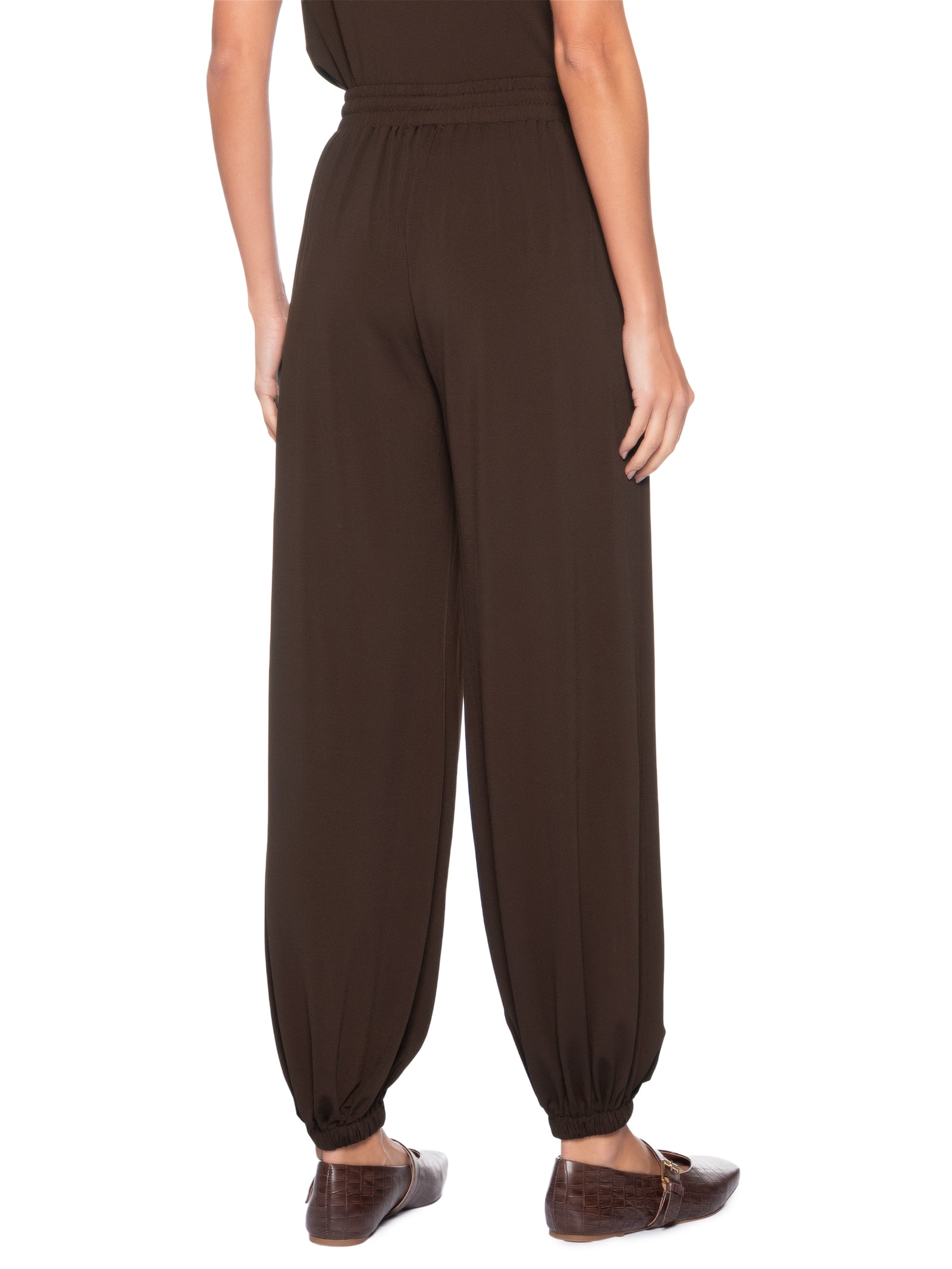 Calça Feminina Leve Ballon – Marrom Basiq