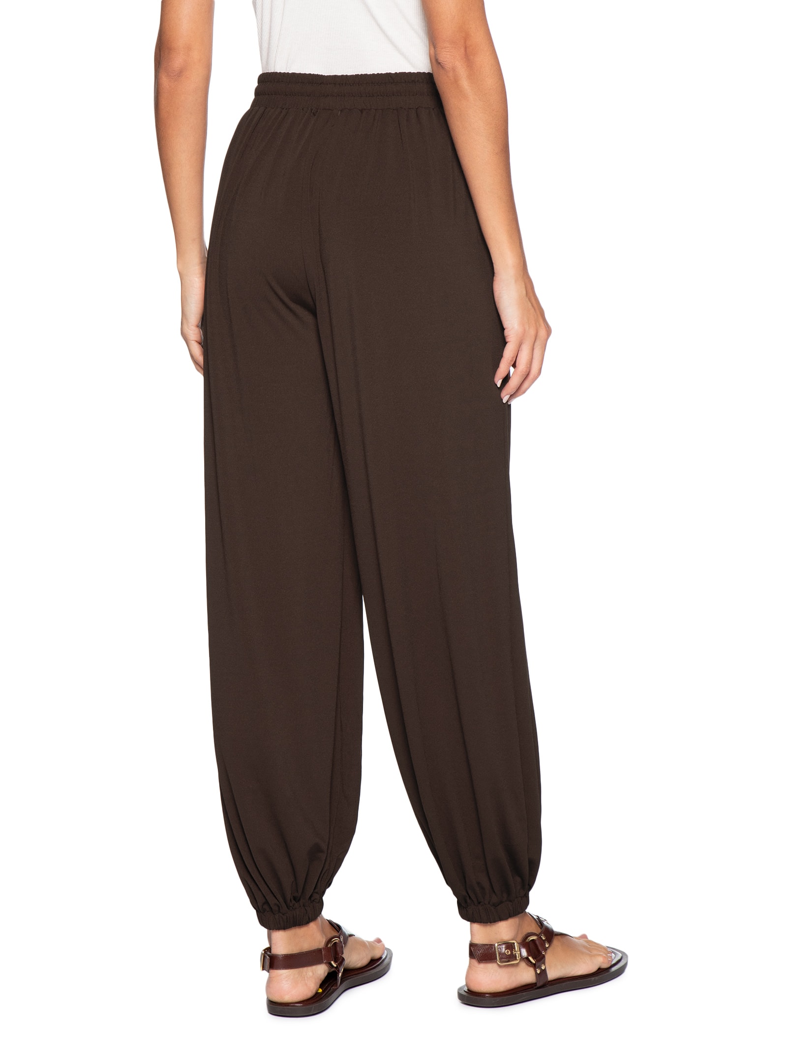 Calça Feminina Leve Ballon – Marrom Basiq