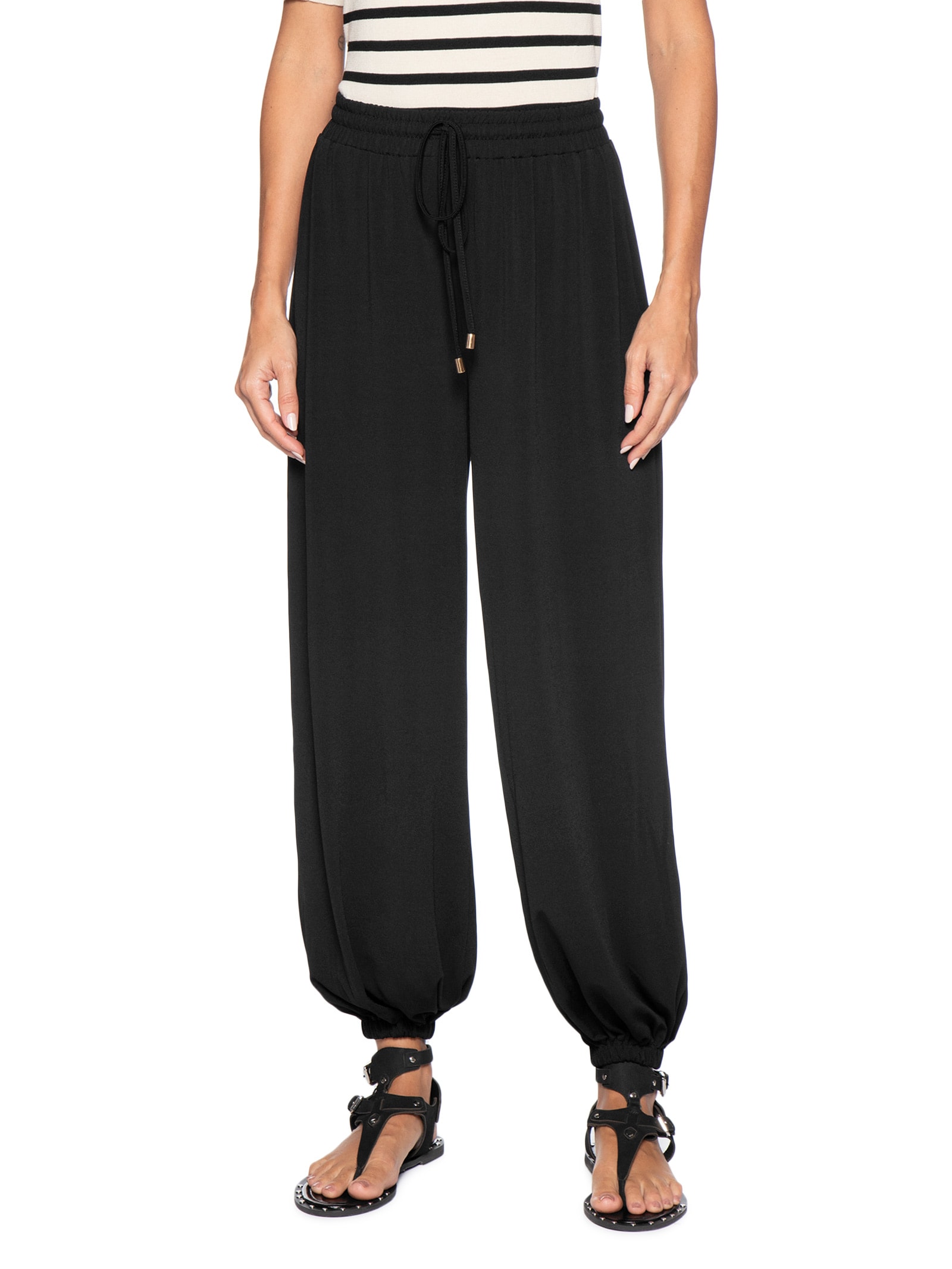 Calça Feminina Leve Ballon – Preto Basiq