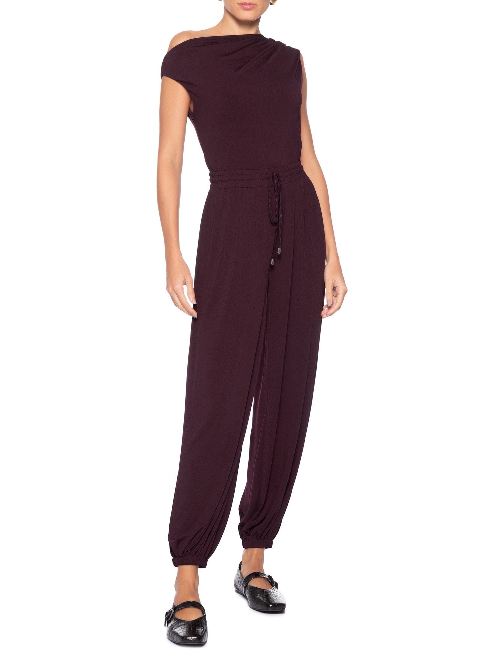 Calça Feminina Leve Ballon – Vermelho Basiq