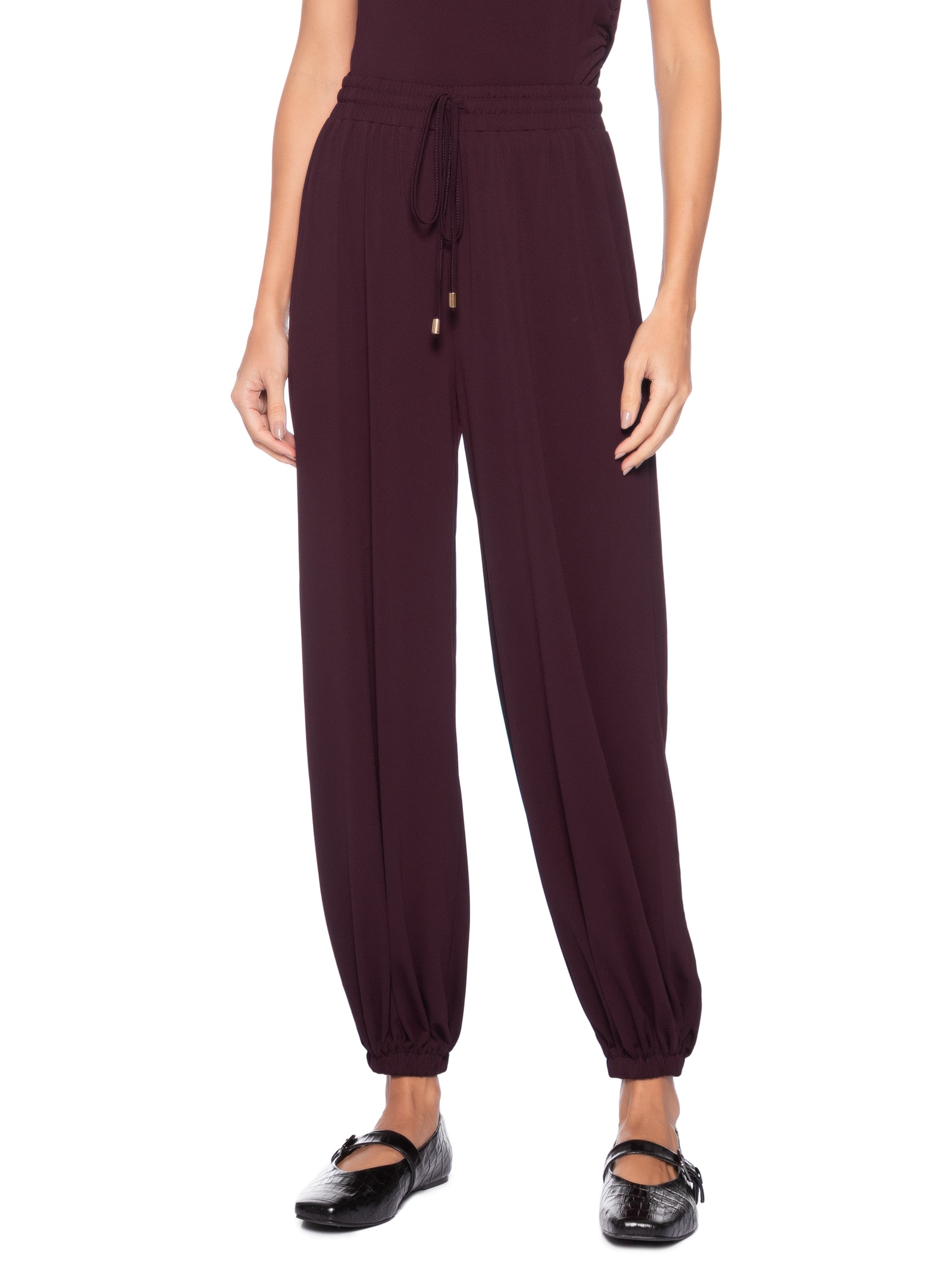 Calça Feminina Leve Ballon – Vermelho Basiq