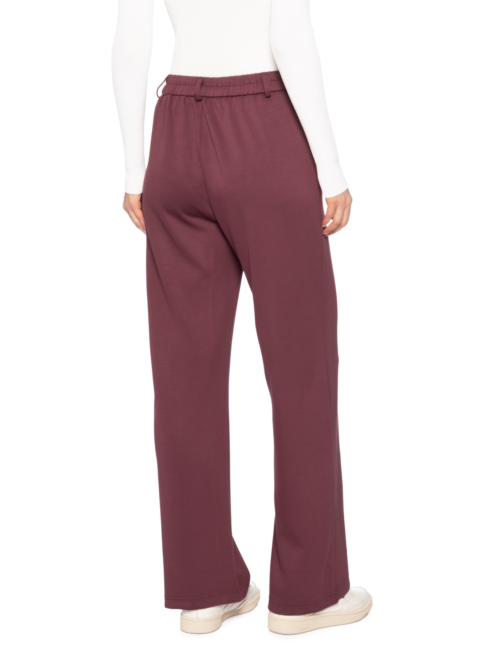 Calça Feminina Leve Reta Vermelho Basiq