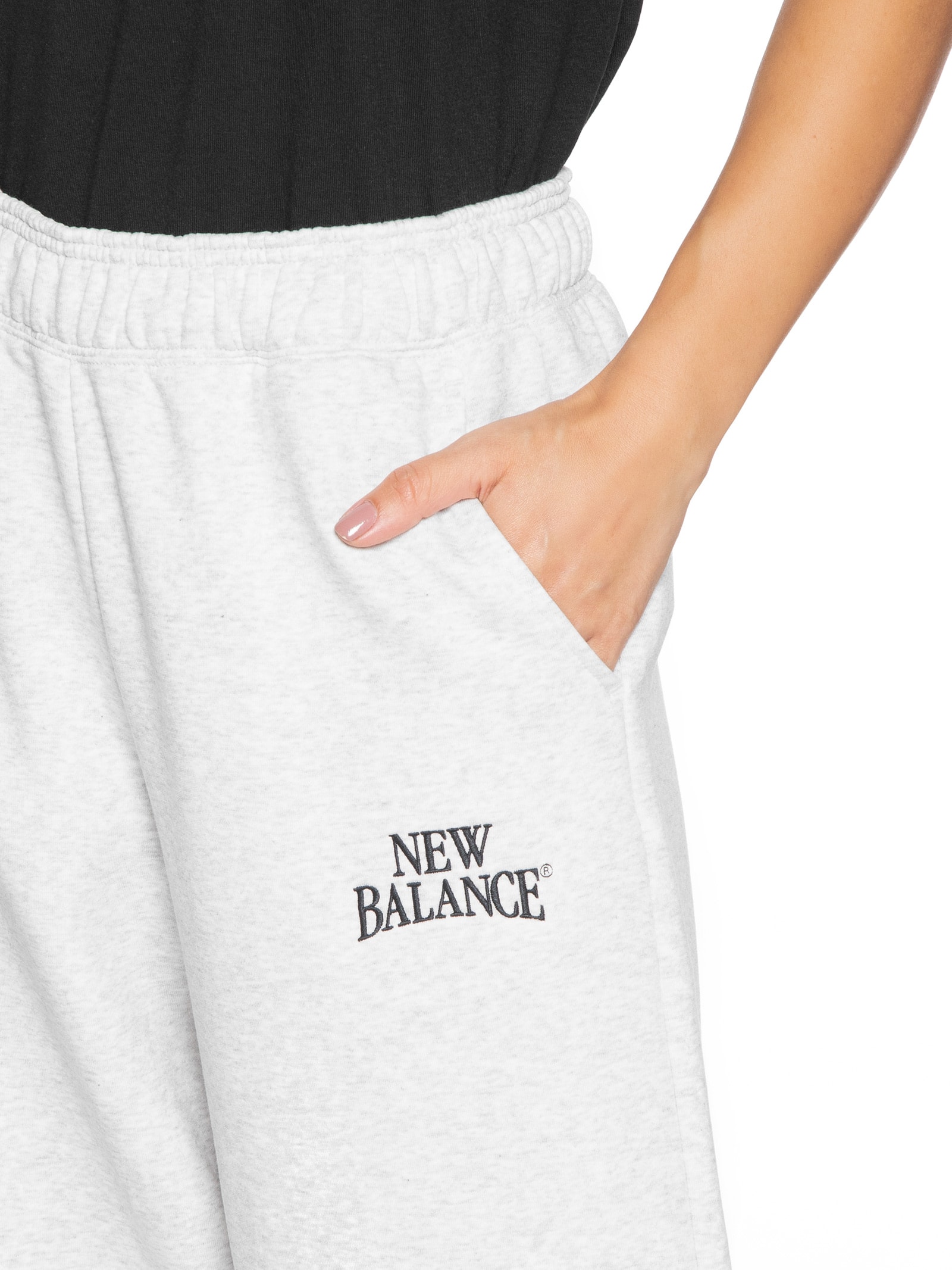 Calça Feminina Linear Heritage Barrel Sweat - Cinza - New Balance