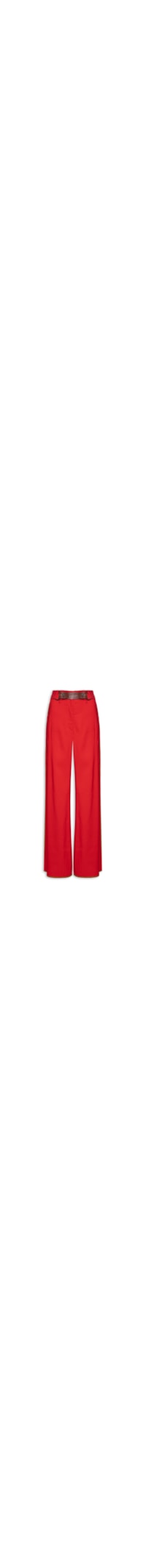 Calça Feminina Linho Com Cinto - Vermelho