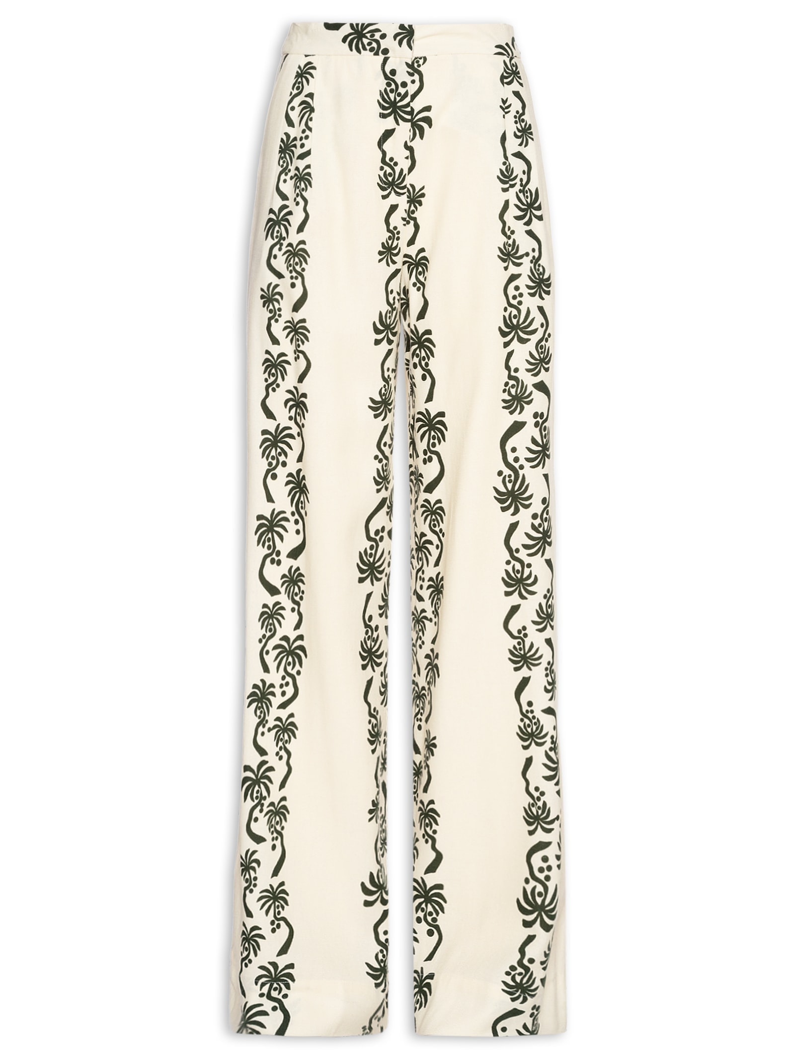 Calça Feminina Linho Estampa Aventureiro Branco Dress To