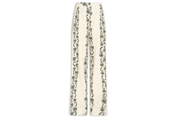 Calça Feminina Linho Estampa Aventureiro - Branco