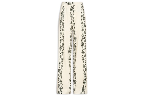 Calça Feminina Linho Estampa Aventureiro - Branco