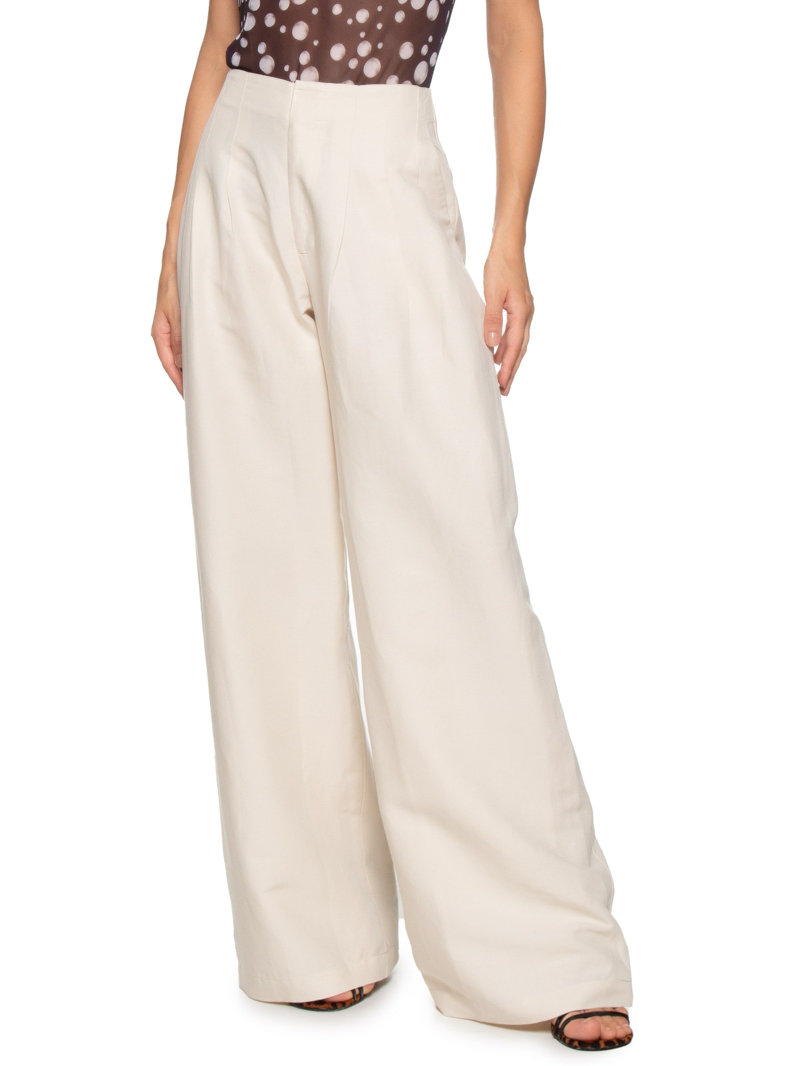 Calça Feminina  Linho Off White Colcci