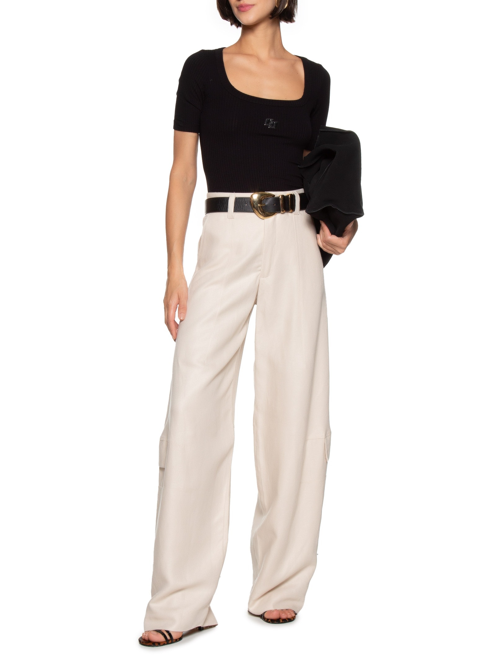 Calça Feminina Linho Off White Colcci