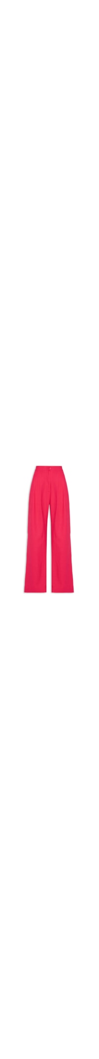 Calça Feminina Linho Reta Pregas - Rosa