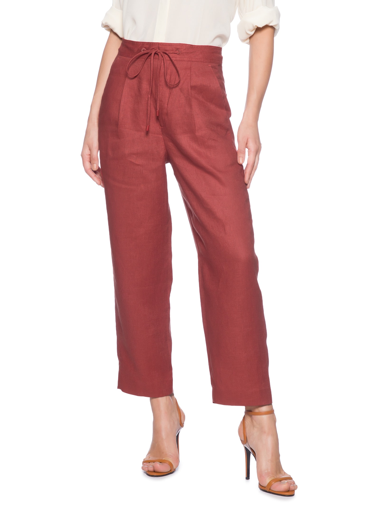 Calça Feminina Linho Vermelho Animale