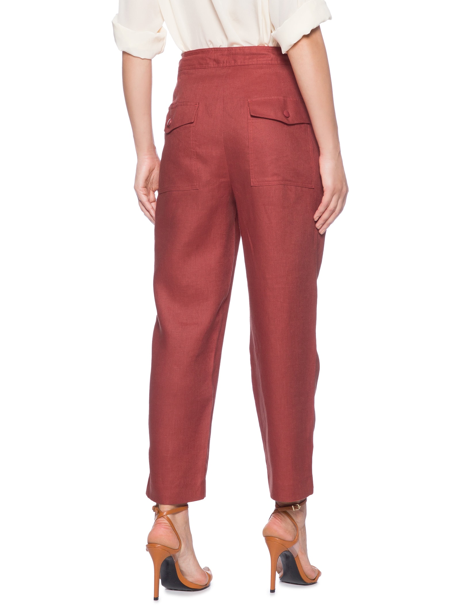 Calça Feminina Linho Vermelho Animale