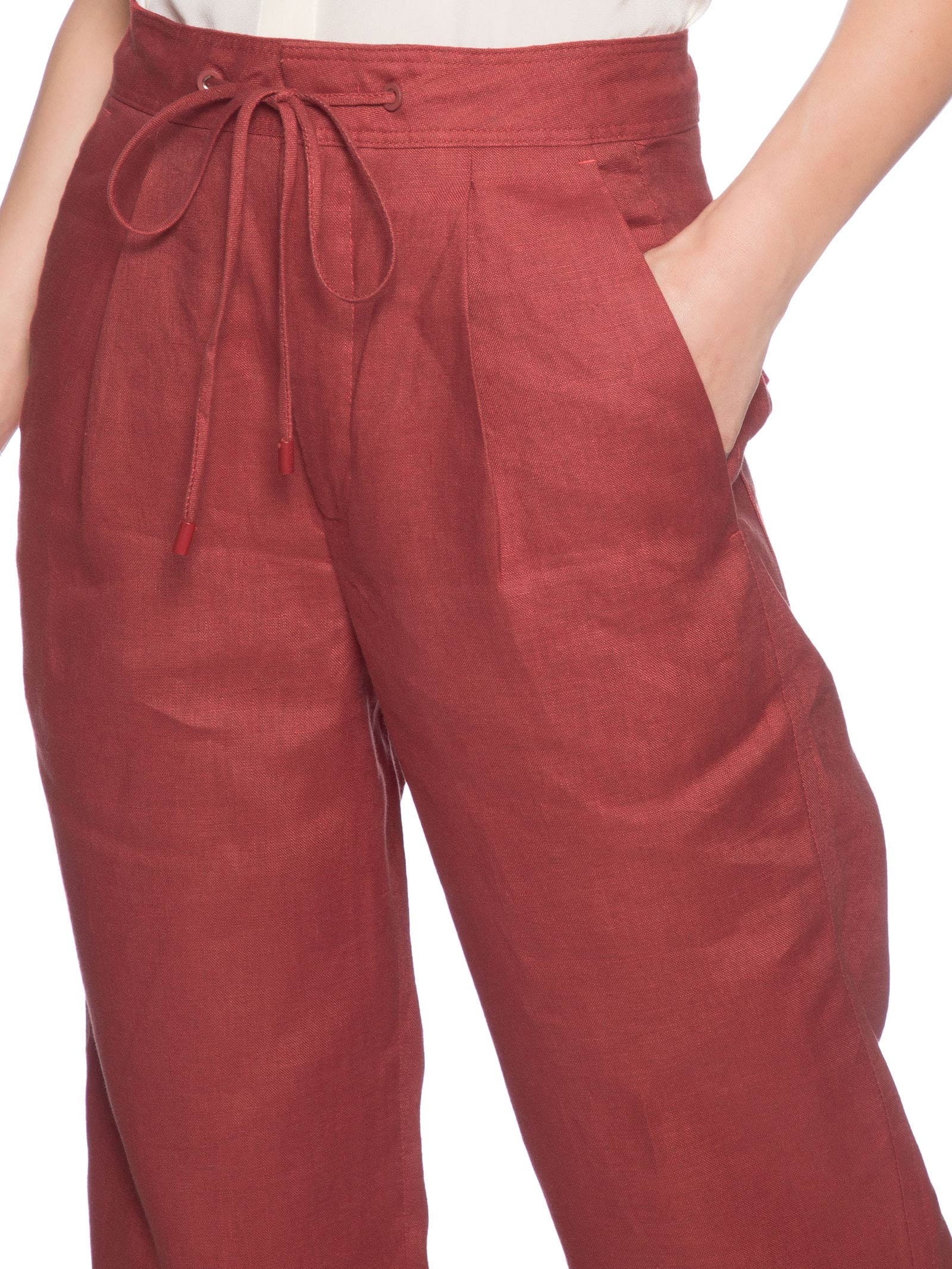 Calça Feminina Linho Vermelho Animale