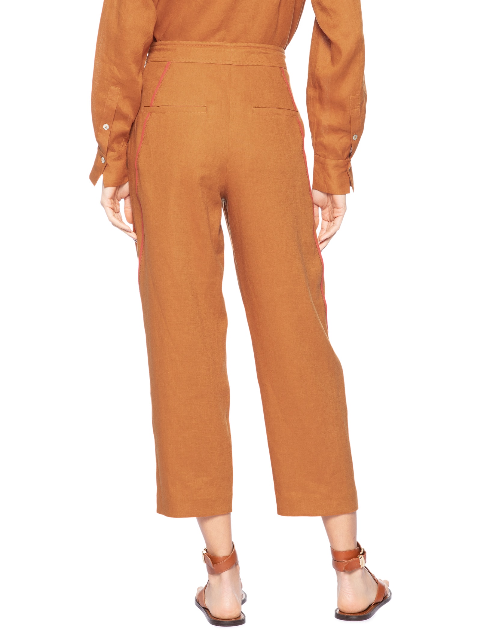 Calça Feminina Linho Zigzag Color – Laranja Animale