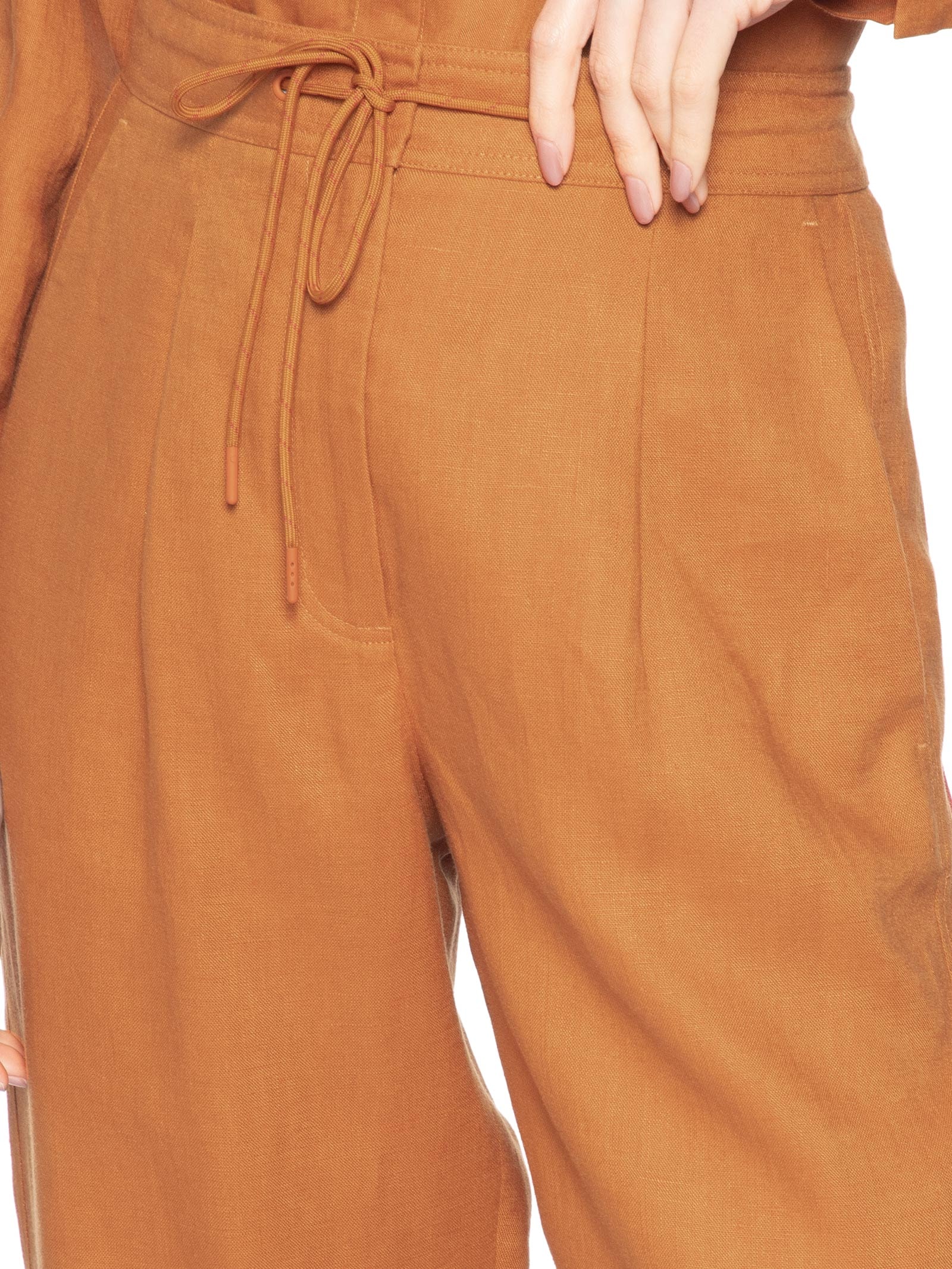 Calça Feminina Linho Zigzag Color – Laranja Animale