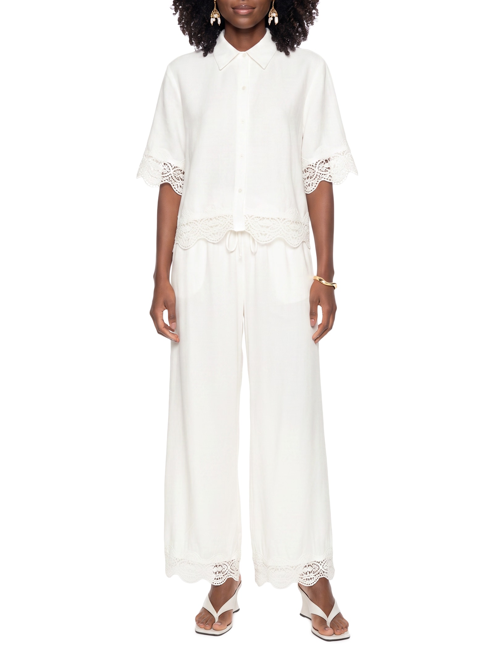 Calça Feminina Linho – Off White Colcci