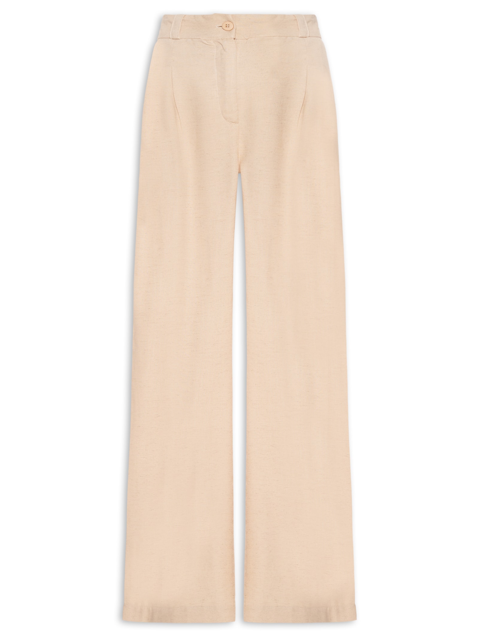 Calça Feminina Lisa Reta Bege Cacay