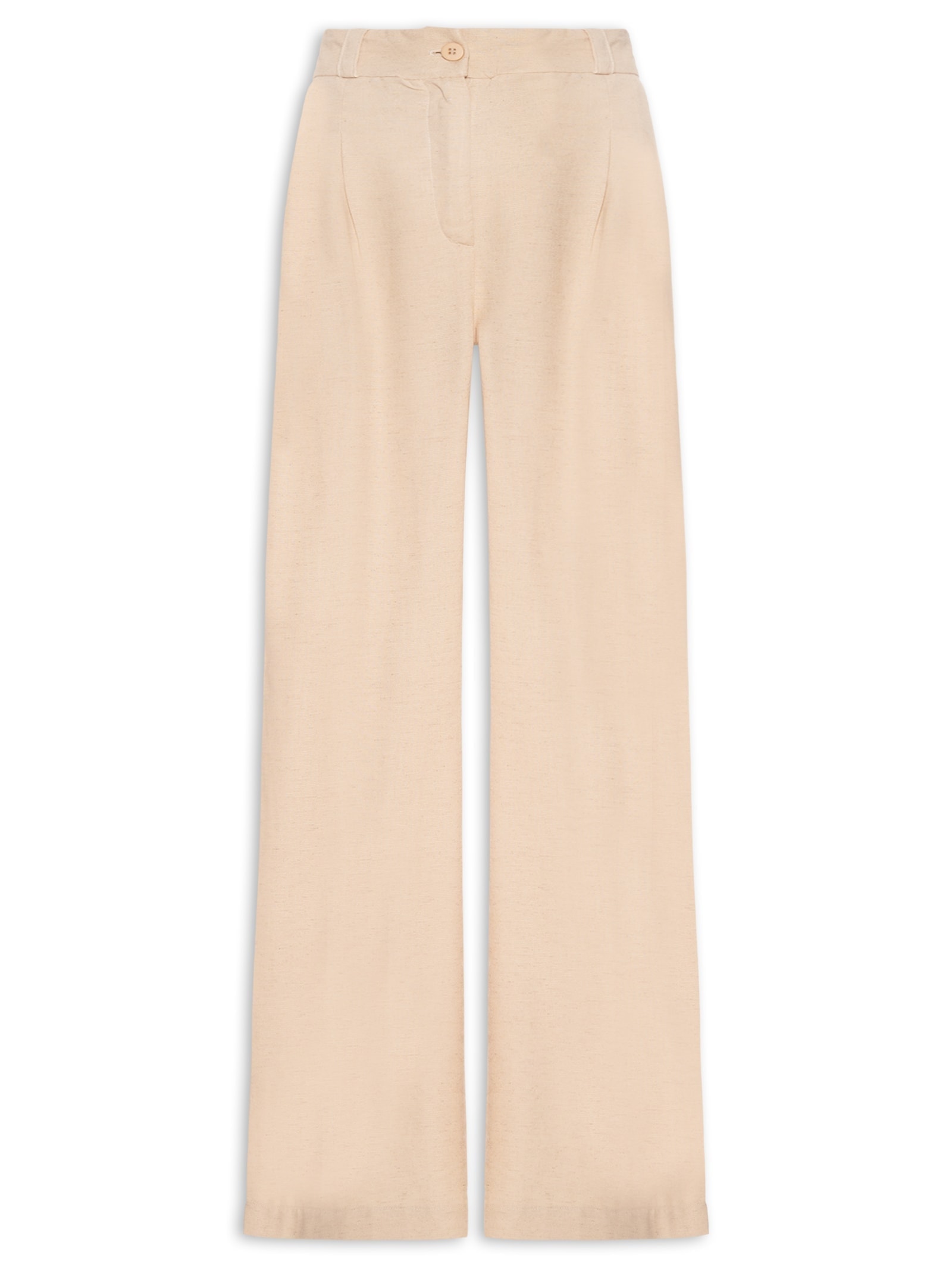 Calça Feminina Lisa Reta Bege Cacay