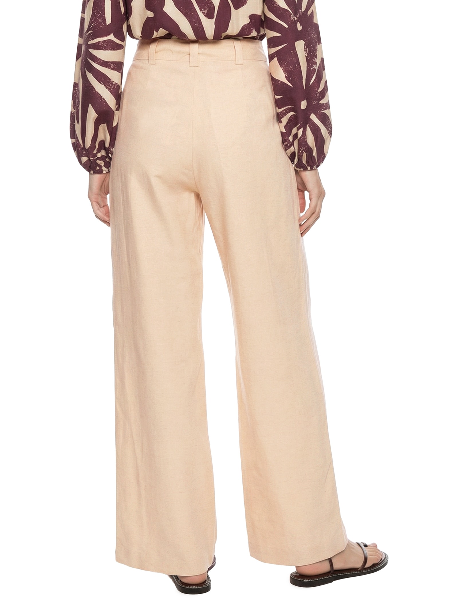 Calça Feminina Lisa Reta Bege Cacay