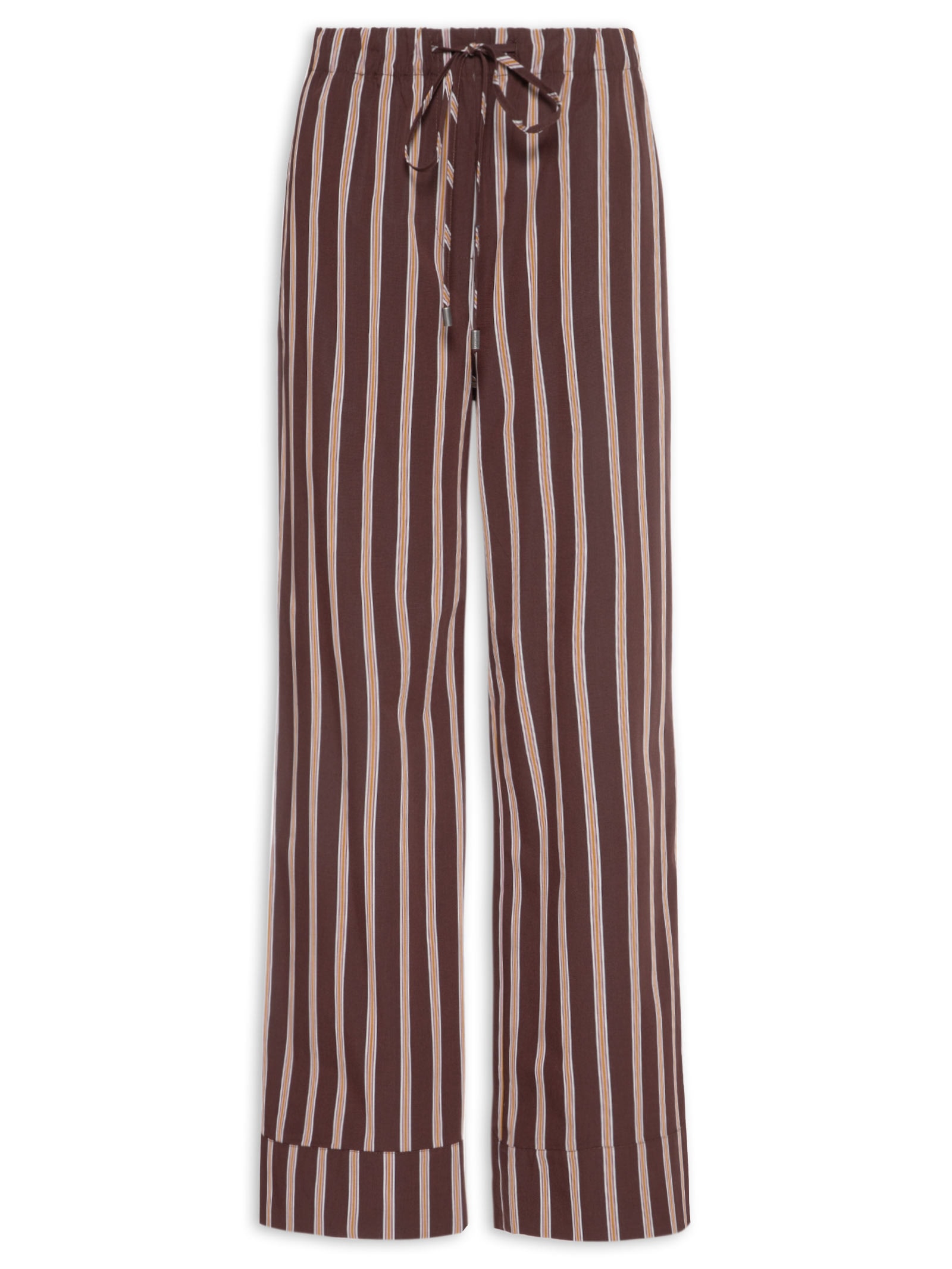 Calça Feminina Listra Recorte Punho Marrom Animale Jeans
