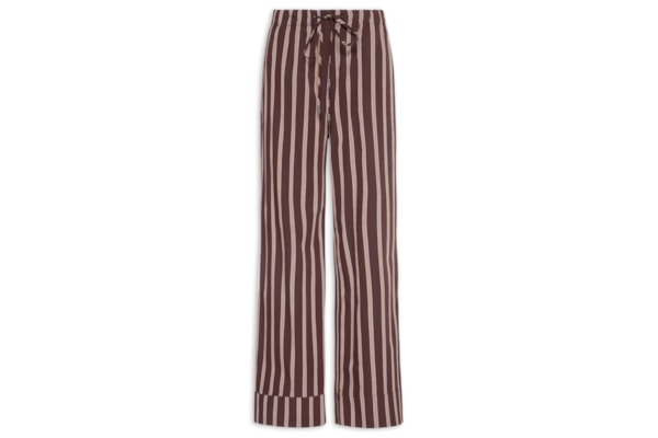 Calça Feminina Listra Recorte Punho - Marrom