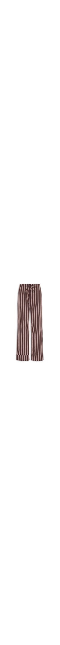 Calça Feminina Listra Recorte Punho - Marrom