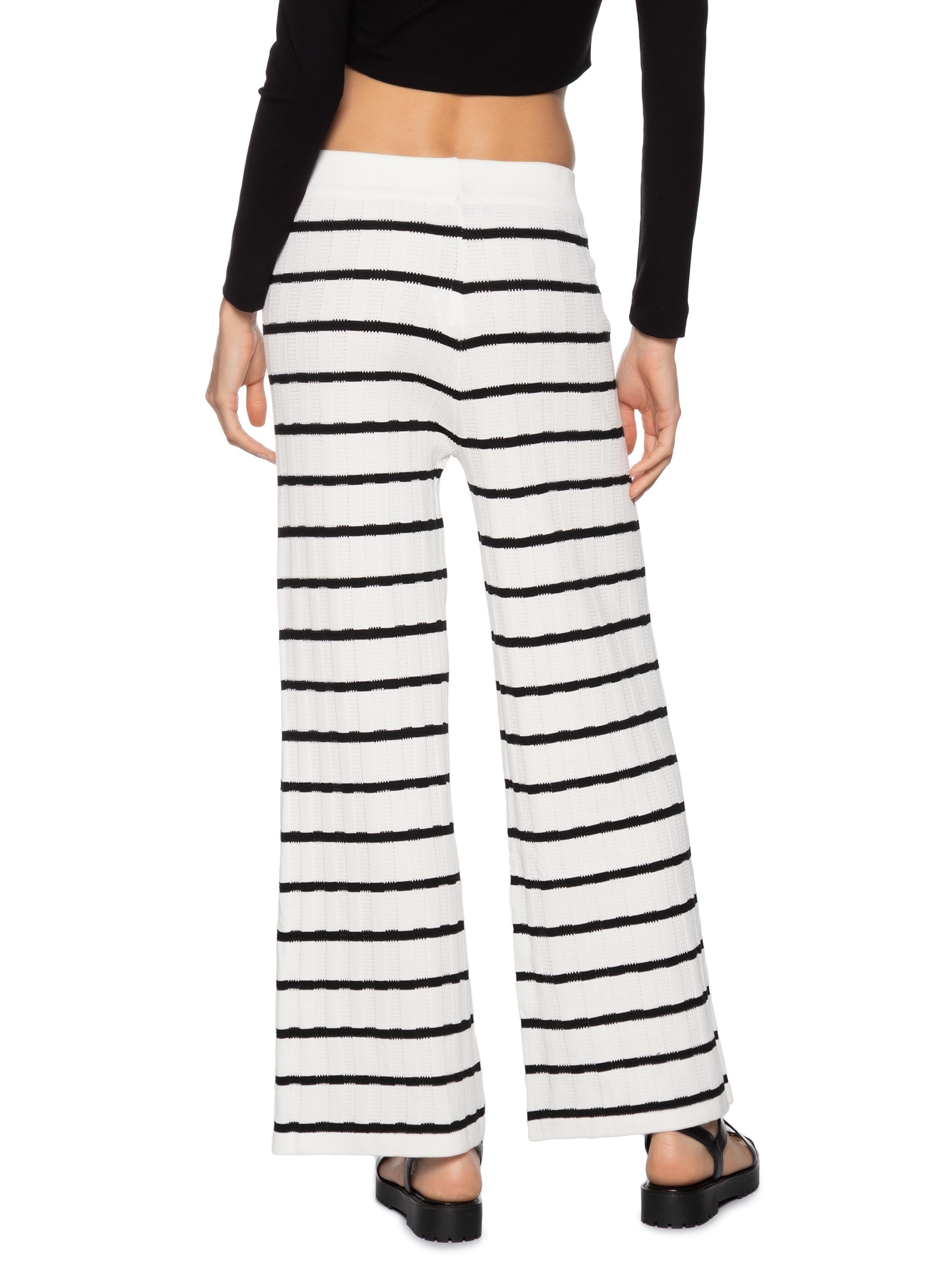 Calça Feminina Listrada Em Tricot Off White Market 33