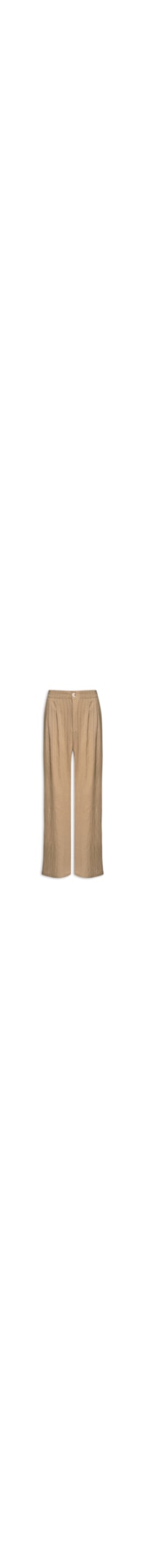 Calça Feminina Listrada Pantalona - Bege