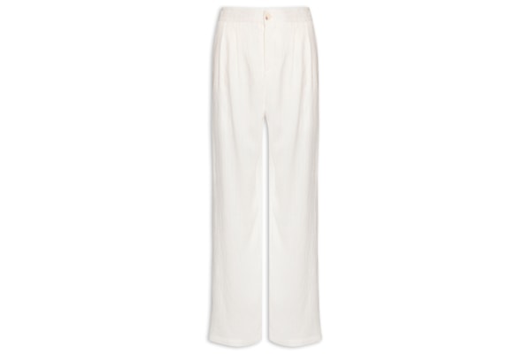 Calça Feminina Listrada Pantalona - Branco